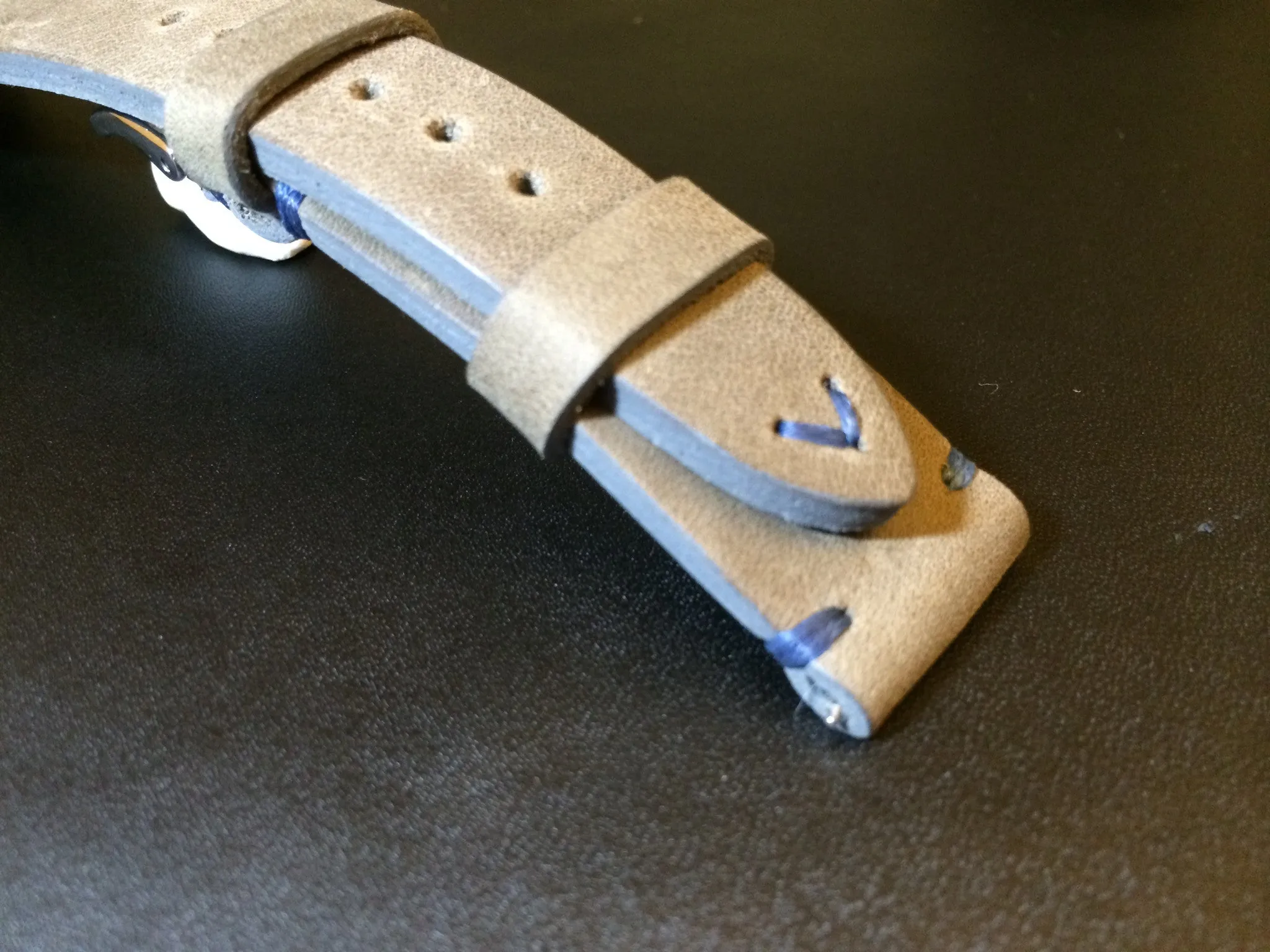 Genuine Leather Watch Strap 21mm in grey, Leather Watch Band 19mm, Handmade watch straps, Gift Ideas