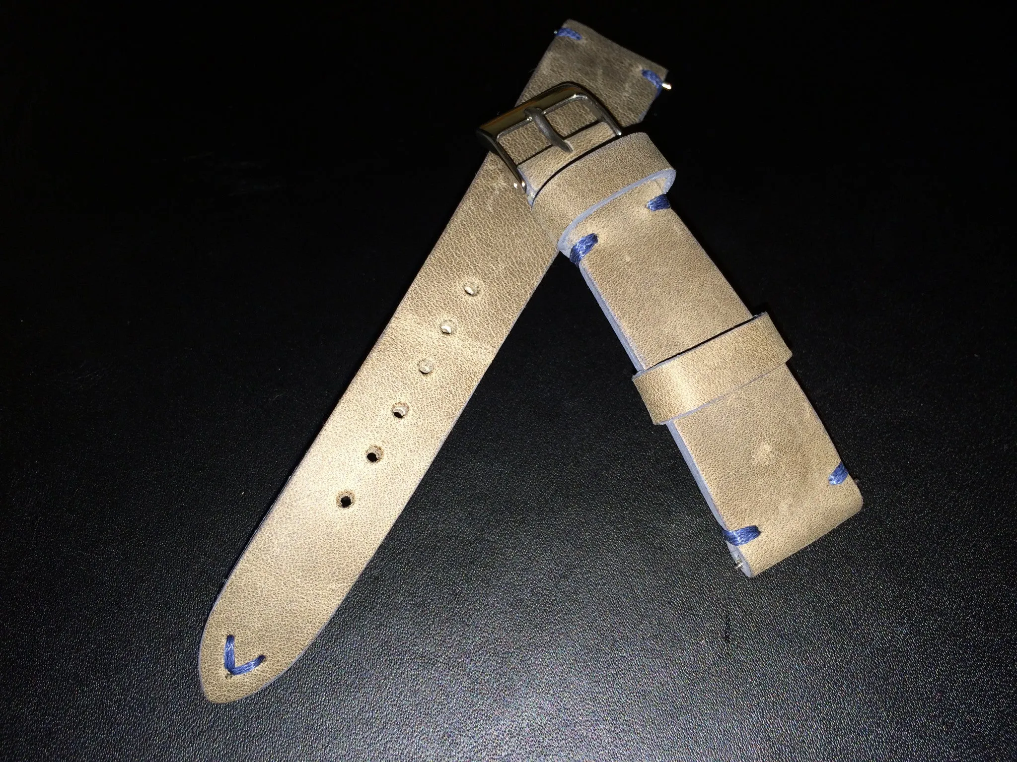 Genuine Leather Watch Strap 21mm in grey, Leather Watch Band 19mm, Handmade watch straps, Gift Ideas