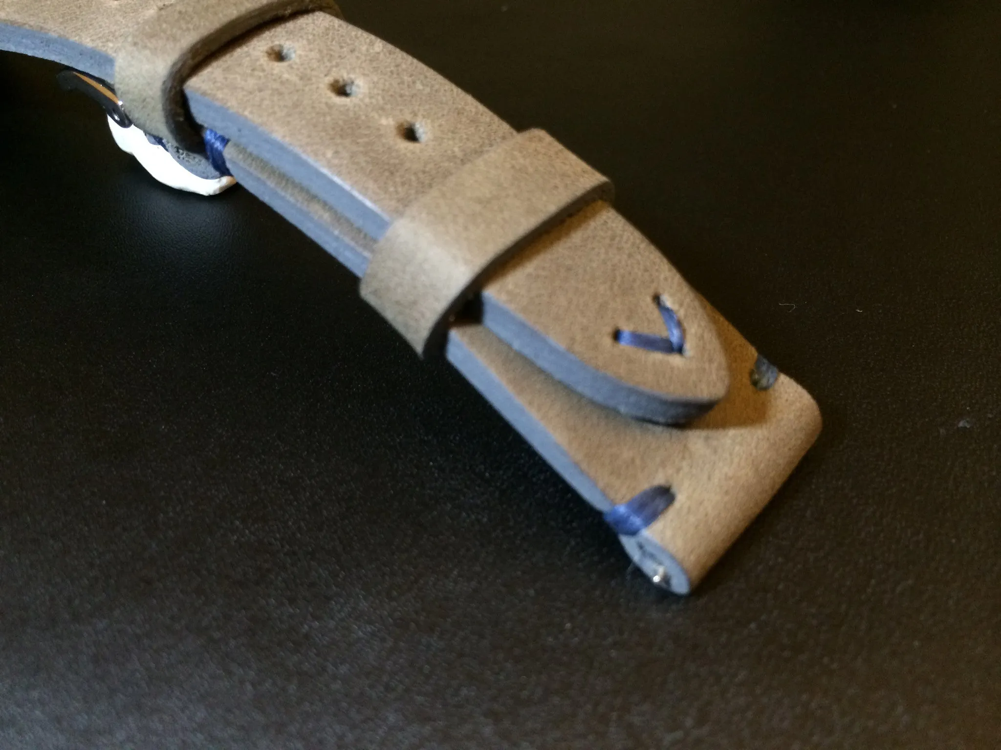 Genuine Leather Watch Strap 21mm in grey, Leather Watch Band 19mm, Handmade watch straps, Gift Ideas