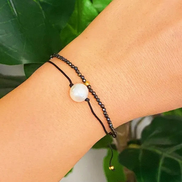 Genuine Pearl Color Dream Bracelet Set Of 2