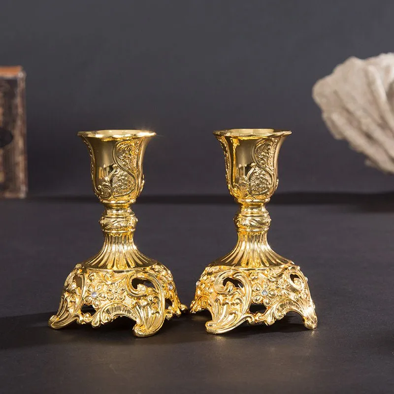 Geometric Decorations Candlestick – Razansy | Elegant Zinc Alloy Candle Holders