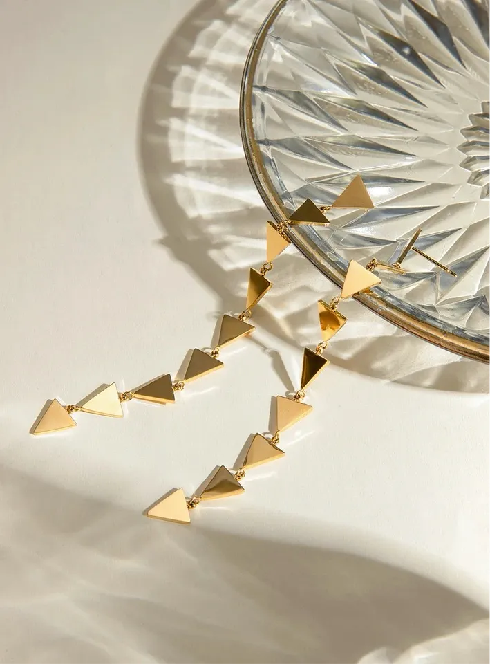 Geometric Triangle Earrings
