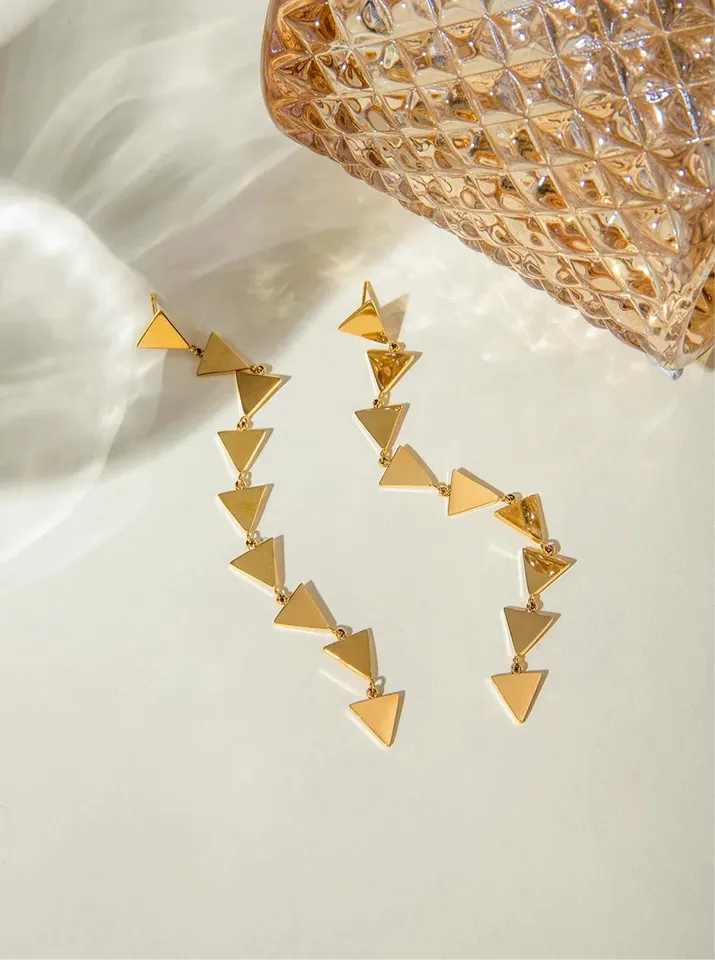 Geometric Triangle Earrings