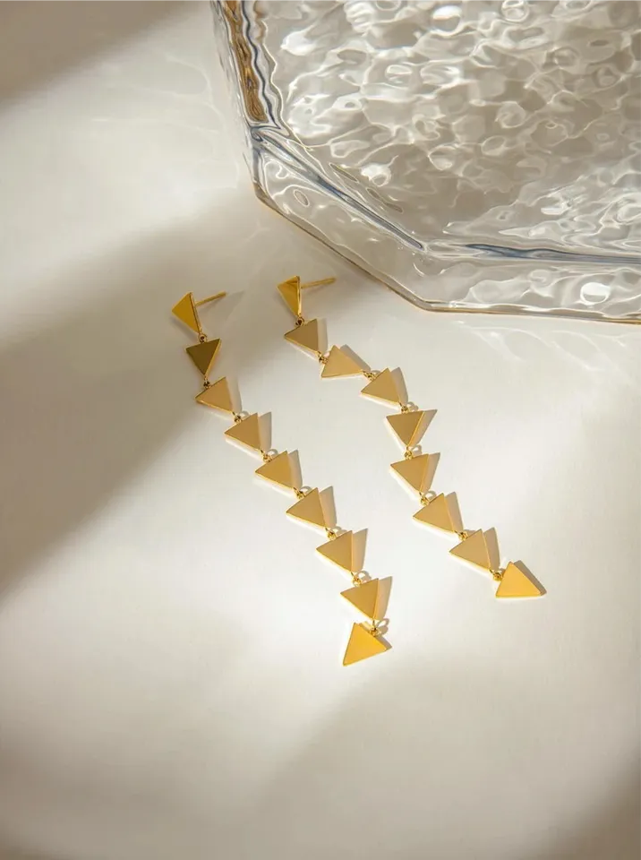Geometric Triangle Earrings
