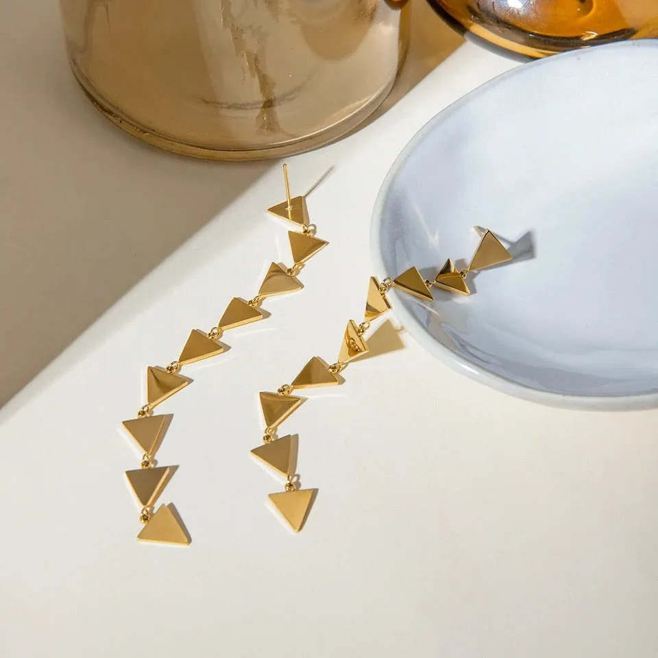 Geometric Triangle Earrings