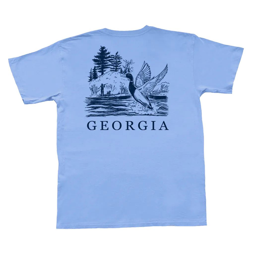 Georgia Duck Hunt Tee (Weathered Barrier Blue)