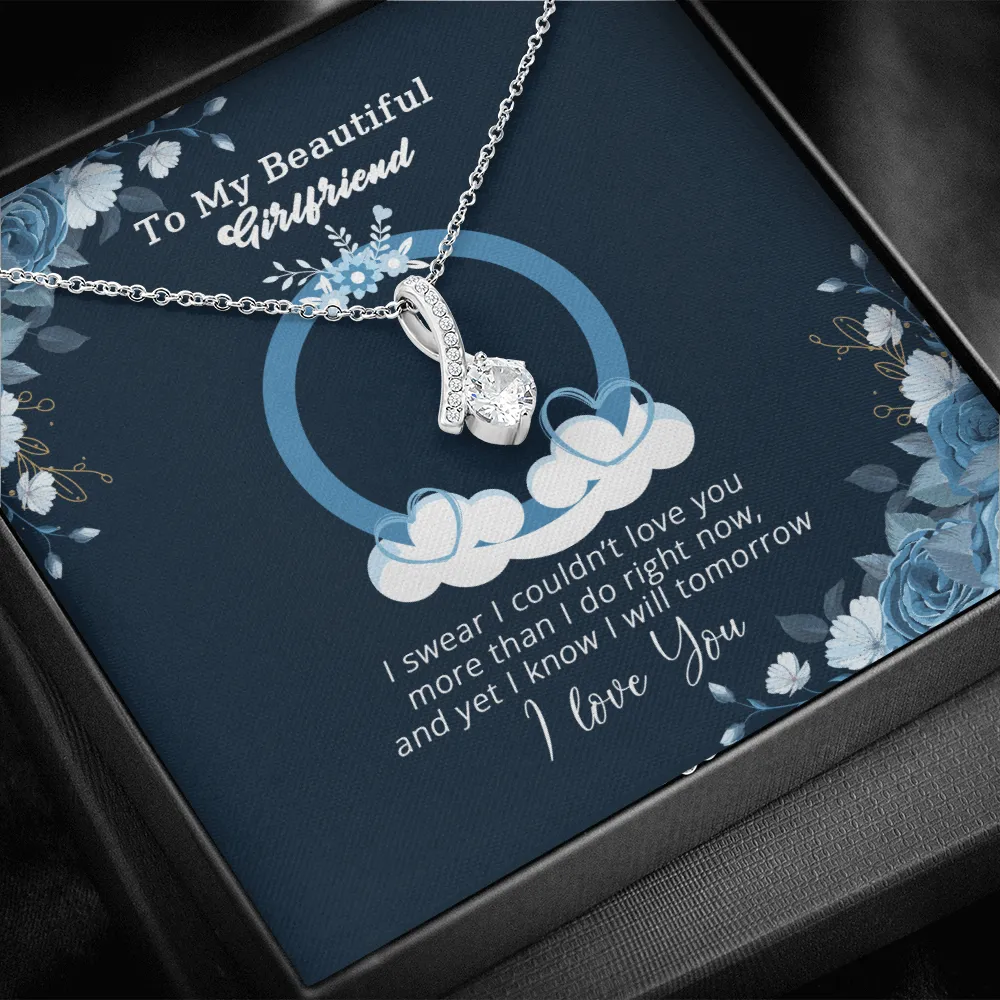 Girlfriend - I Swear I Couldn't Love You More - Alluring Beauty Infinity Necklace Message Card