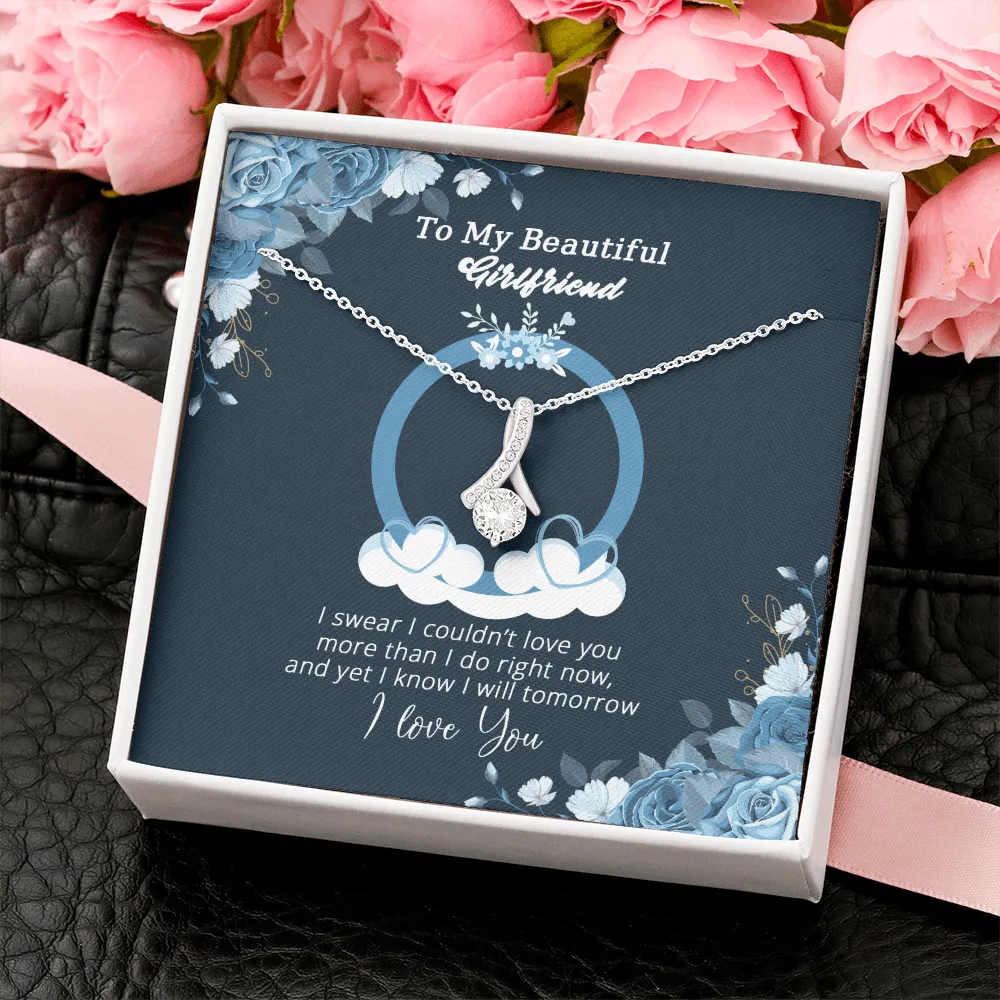 Girlfriend - I Swear I Couldn't Love You More - Alluring Beauty Infinity Necklace Message Card