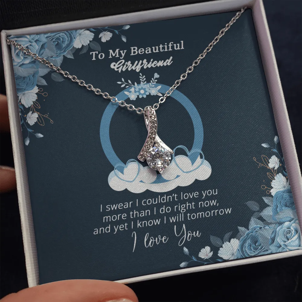 Girlfriend - I Swear I Couldn't Love You More - Alluring Beauty Infinity Necklace Message Card