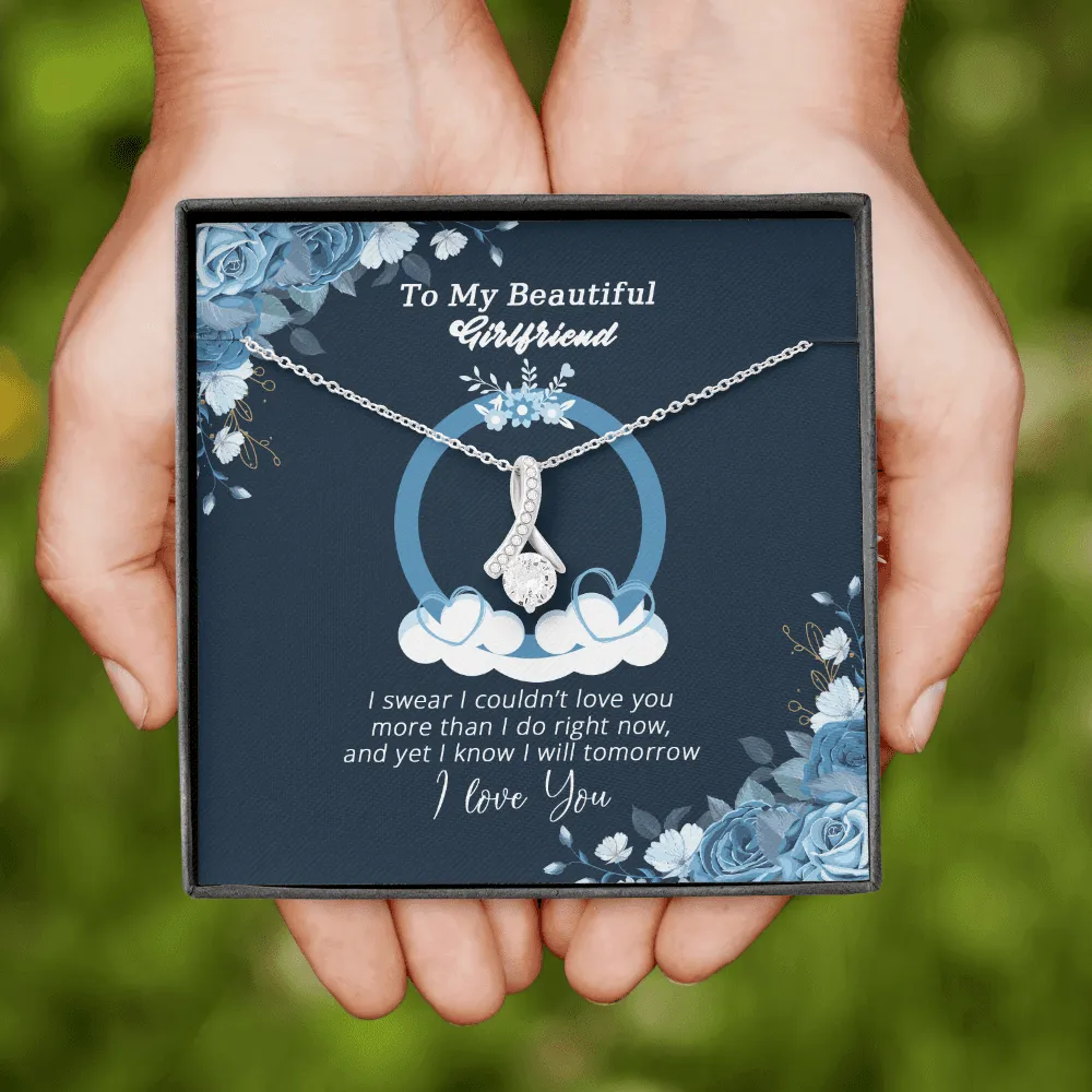 Girlfriend - I Swear I Couldn't Love You More - Alluring Beauty Infinity Necklace Message Card