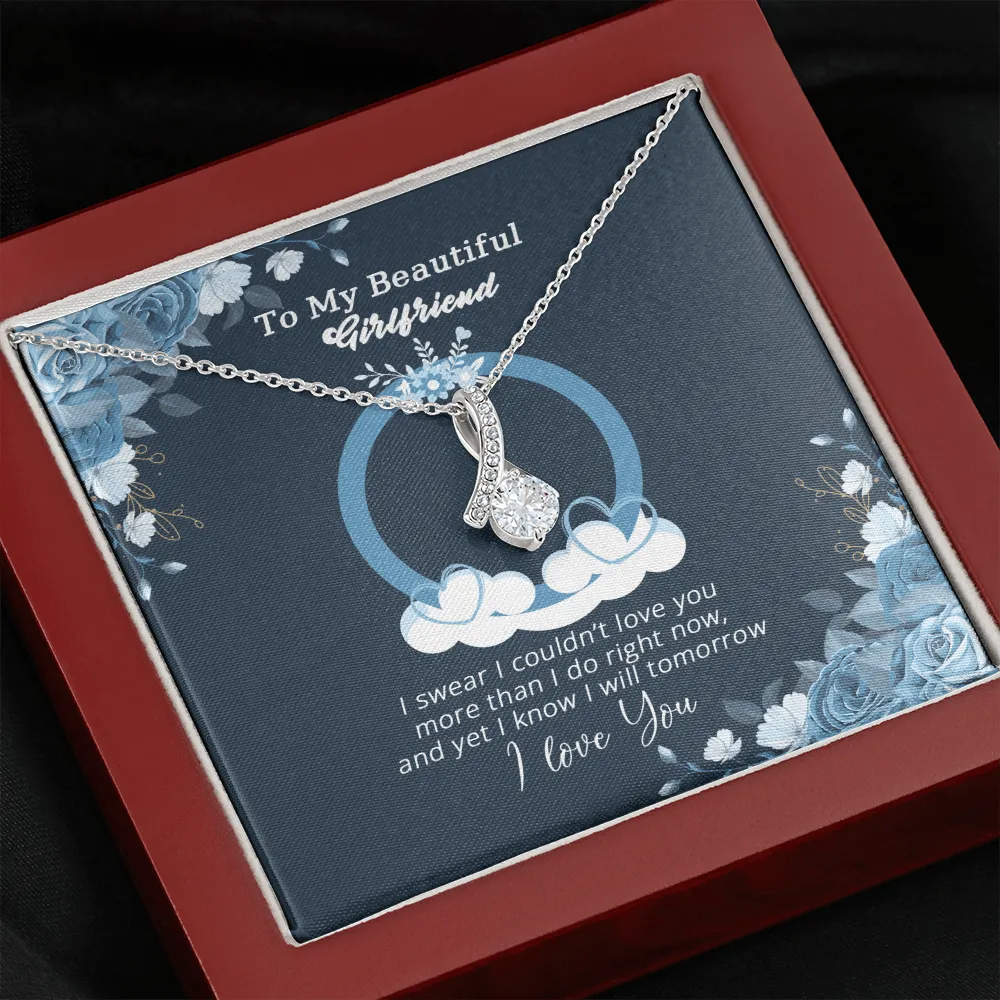 Girlfriend - I Swear I Couldn't Love You More - Alluring Beauty Infinity Necklace Message Card