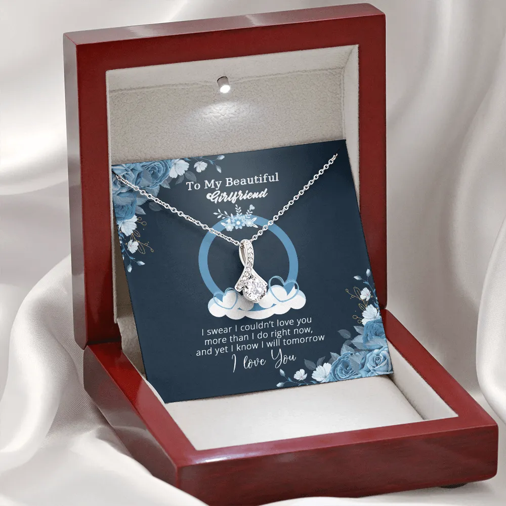 Girlfriend - I Swear I Couldn't Love You More - Alluring Beauty Infinity Necklace Message Card