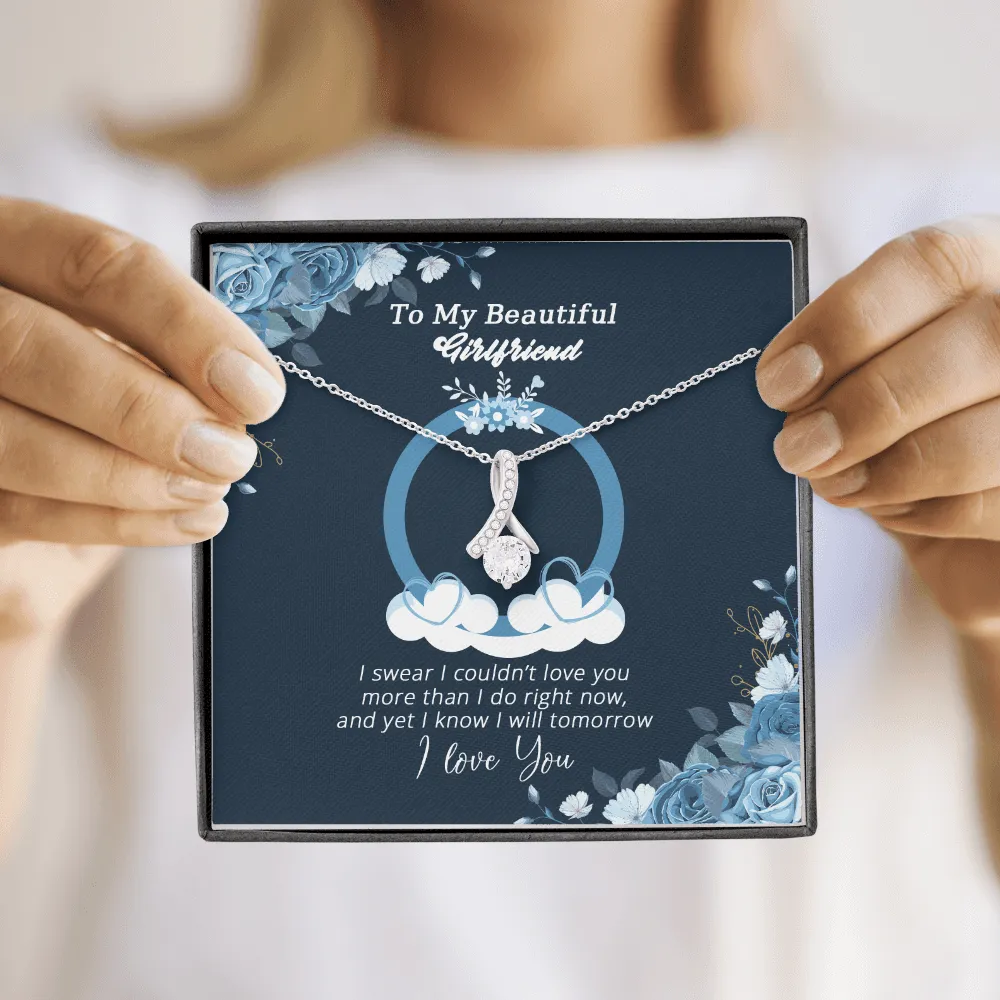 Girlfriend - I Swear I Couldn't Love You More - Alluring Beauty Infinity Necklace Message Card