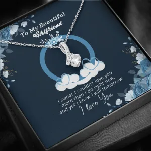 Girlfriend - I Swear I Couldn't Love You More - Alluring Beauty Infinity Necklace Message Card