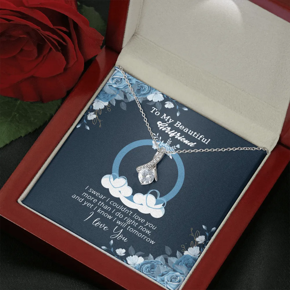 Girlfriend - I Swear I Couldn't Love You More - Alluring Beauty Infinity Necklace Message Card