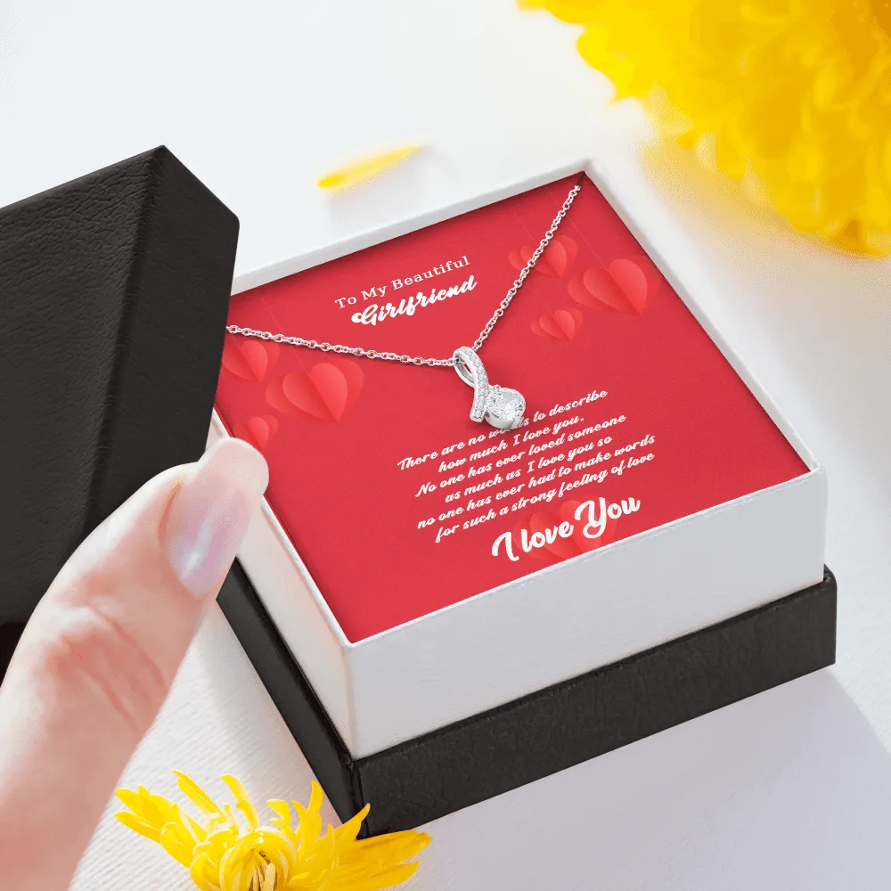 Girlfriend - There Are No Words - Alluring Beauty Infinity Necklace Message Card