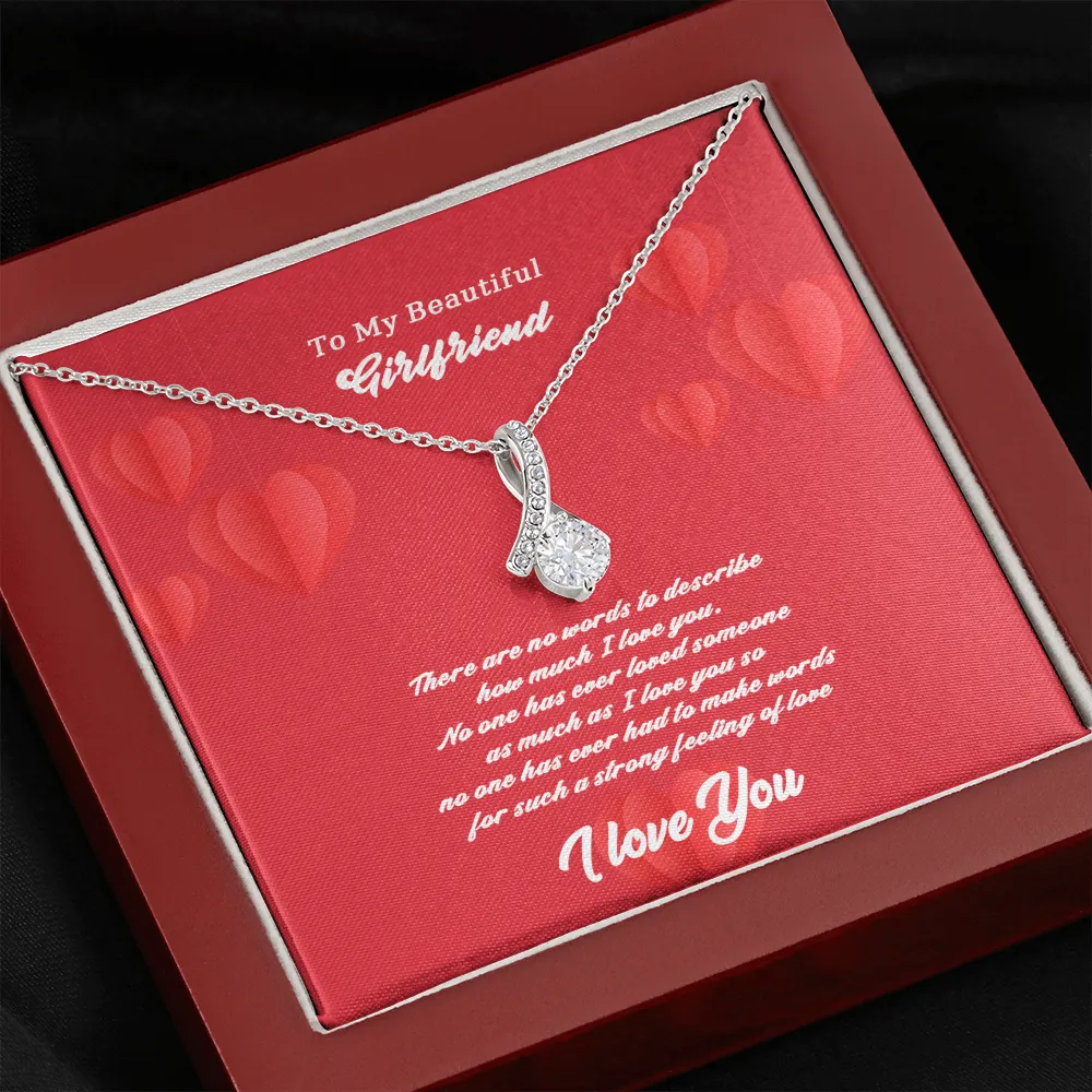 Girlfriend - There Are No Words - Alluring Beauty Infinity Necklace Message Card