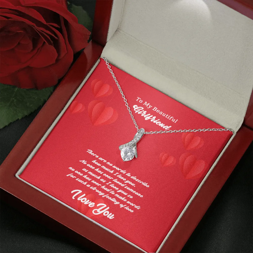 Girlfriend - There Are No Words - Alluring Beauty Infinity Necklace Message Card