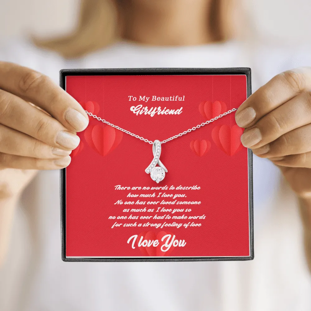 Girlfriend - There Are No Words - Alluring Beauty Infinity Necklace Message Card