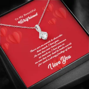 Girlfriend - There Are No Words - Alluring Beauty Infinity Necklace Message Card