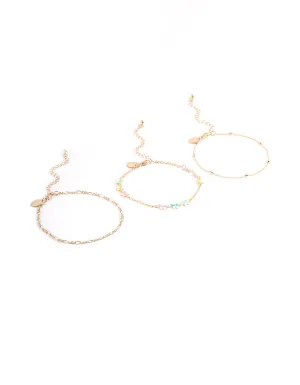Gold Butterfly Mulit Anklet