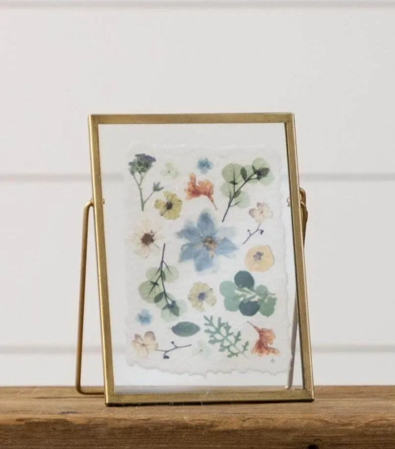 Gold Framed Pressed Flower Print