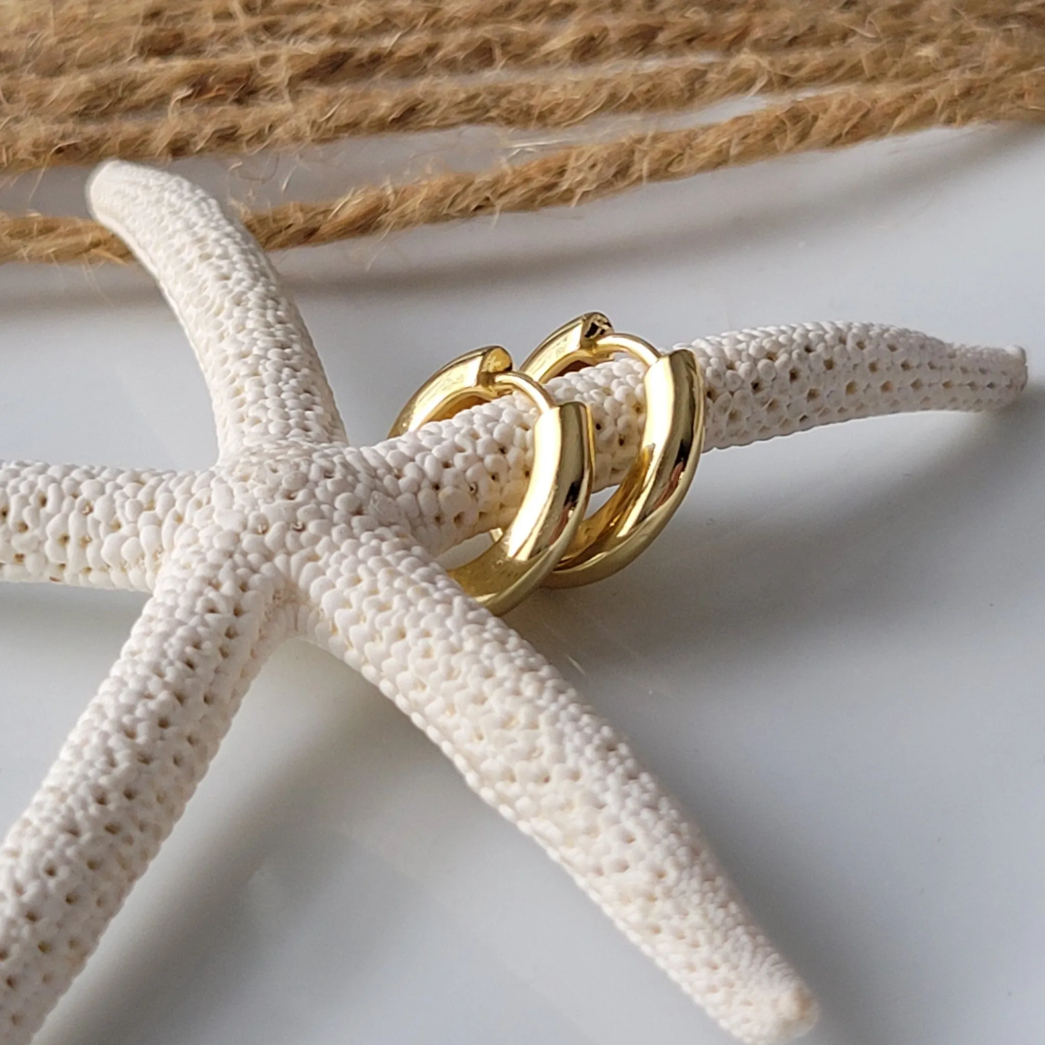 Gold Huggie Hoop Earrings