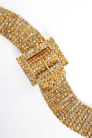 Gold Rhinestone Buckle Choker