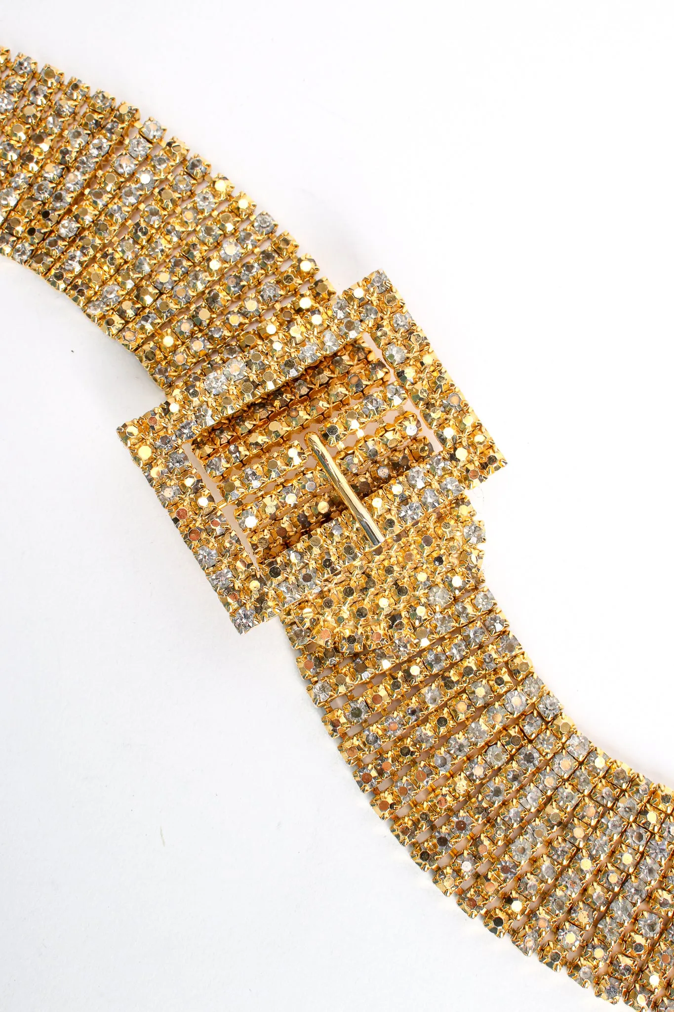 Gold Rhinestone Buckle Choker