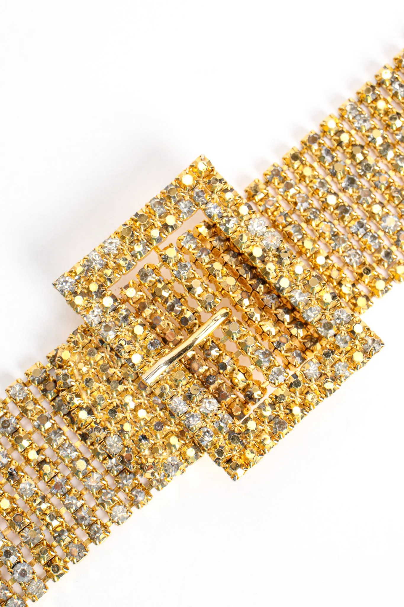 Gold Rhinestone Buckle Choker