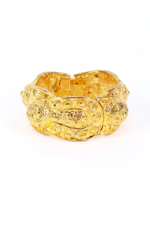 Golden Dome Buckle Bangle
