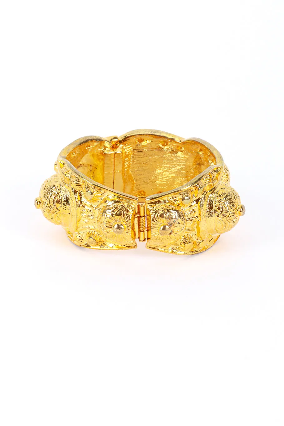 Golden Dome Buckle Bangle