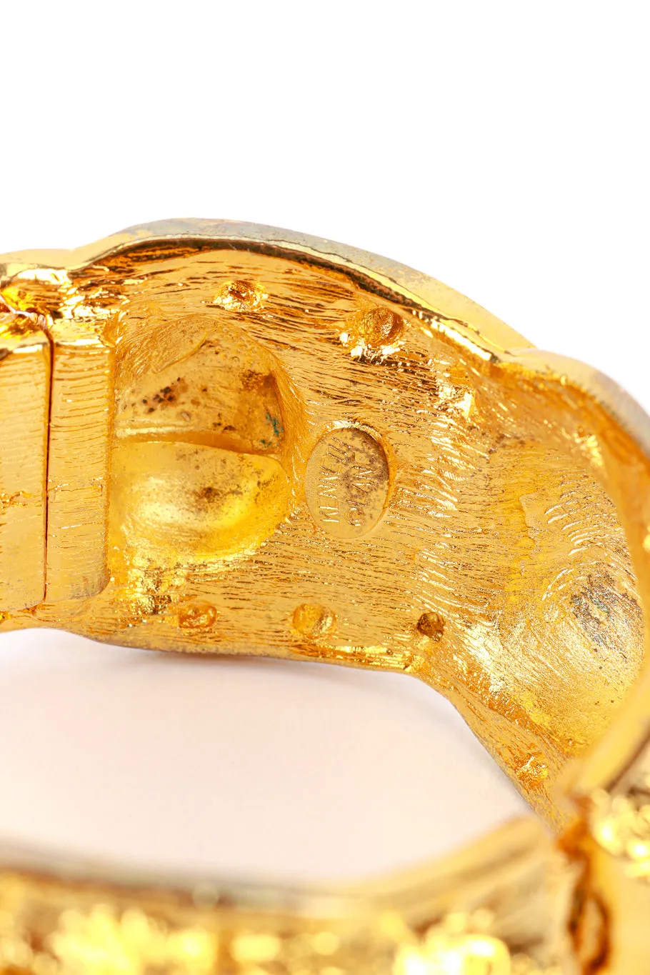 Golden Dome Buckle Bangle