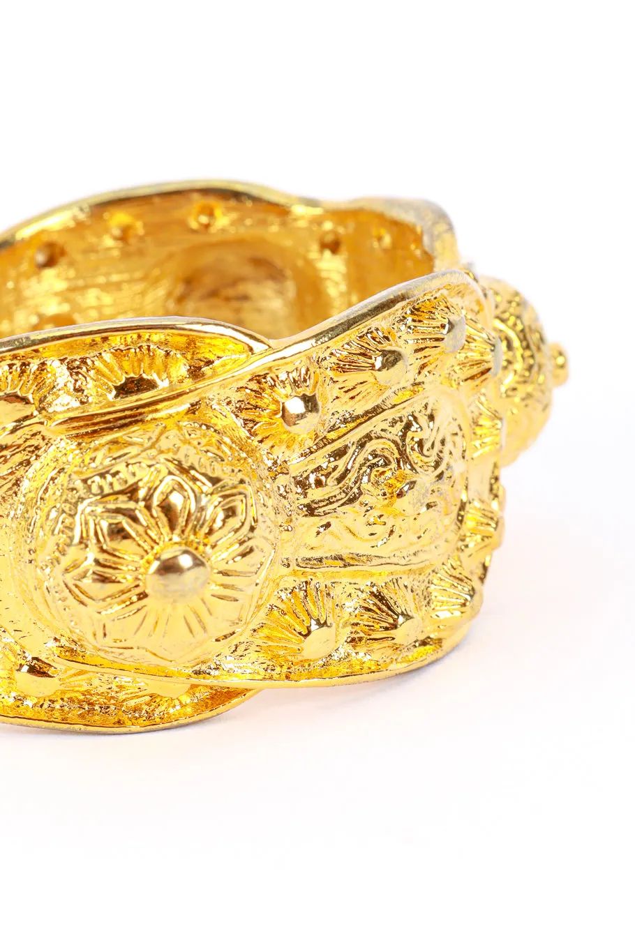 Golden Dome Buckle Bangle