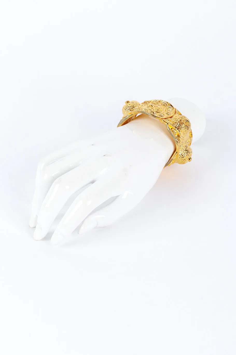 Golden Dome Buckle Bangle