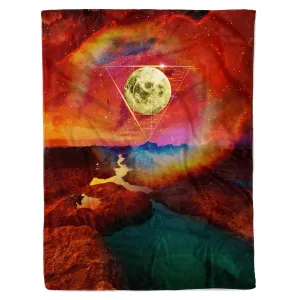 Golden Ratio Moon Fleece Blanket