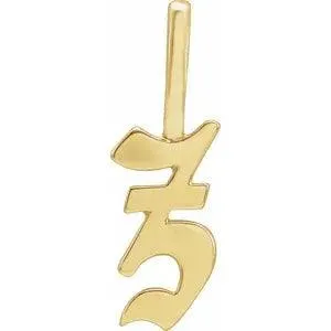 Gothic Letter Charm