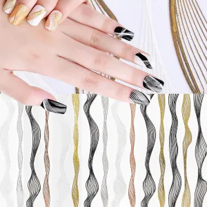 Graffiti Fun Nail Art Stickers, Abstract Nail Decals 3D Self-Adhesive Abstract Lady Face Rose Leaf Nail Design Manicure Tips Nail Decoration for Women Girls Kids(6Sheets)