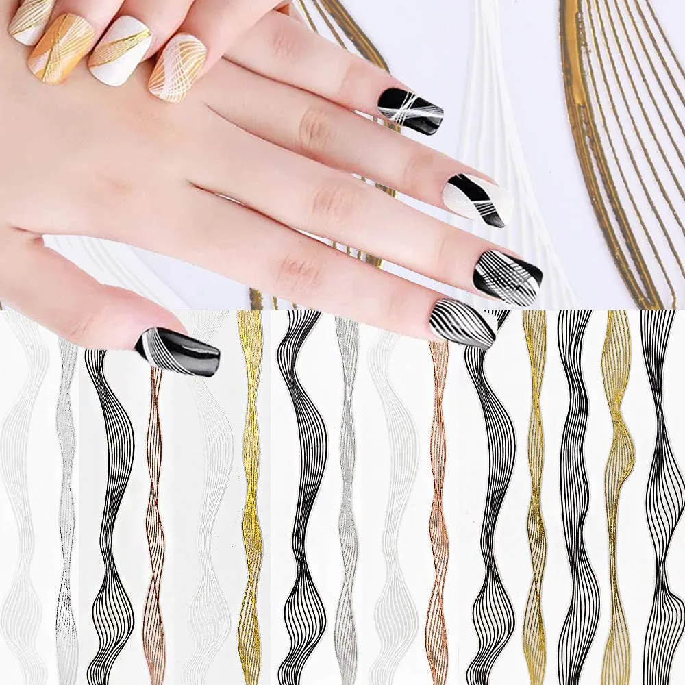 Graffiti Fun Nail Art Stickers, Abstract Nail Decals 3D Self-Adhesive Abstract Lady Face Rose Leaf Nail Design Manicure Tips Nail Decoration for Women Girls Kids(6Sheets)
