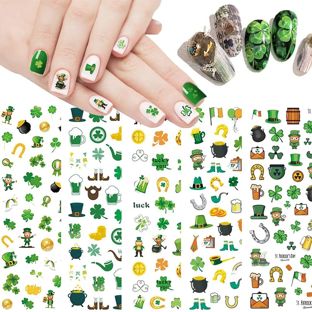 Graffiti Fun Nail Art Stickers, Abstract Nail Decals 3D Self-Adhesive Abstract Lady Face Rose Leaf Nail Design Manicure Tips Nail Decoration for Women Girls Kids(6Sheets)
