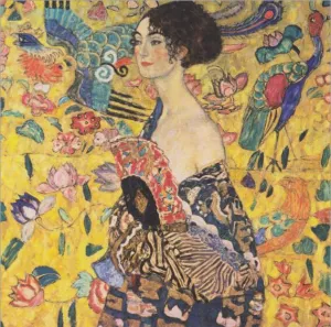 Gustav Klimt 'Lady with a Fan' Wall Art