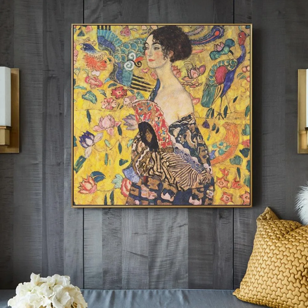 Gustav Klimt 'Lady with a Fan' Wall Art