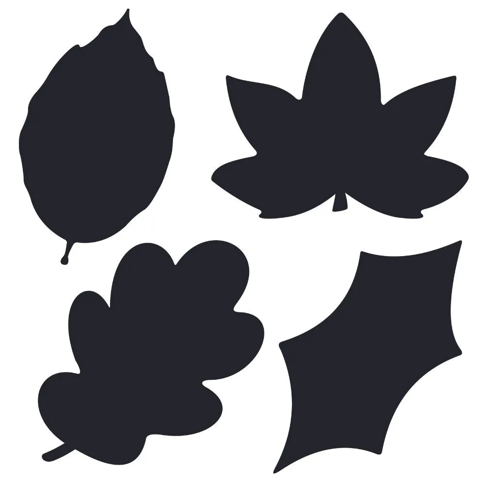 Handheld Chalkboards - Leaves Set of 4 (Birch, Sycamore, Oak, Holly)