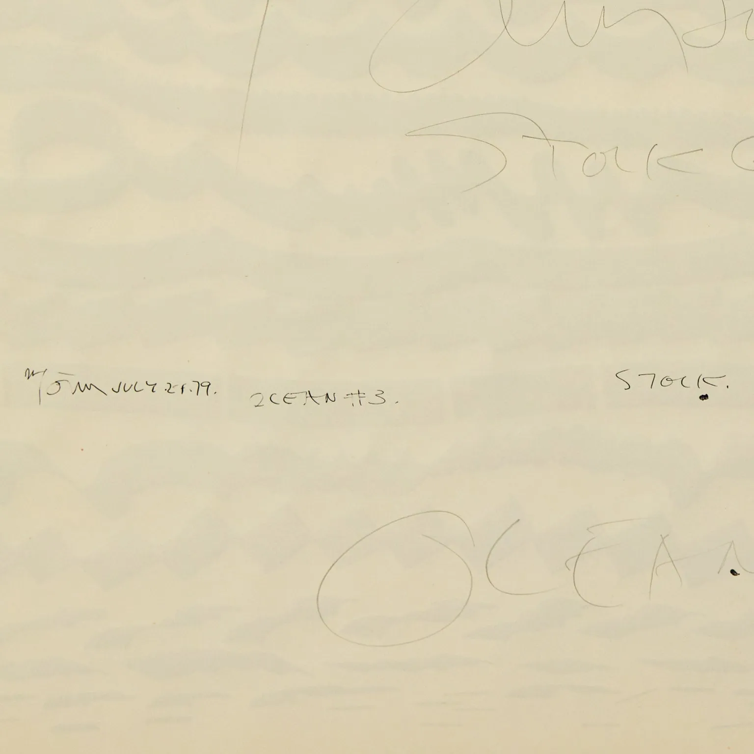 HAROLD TOWN "OCEAN #3" DRAWING, 1979
