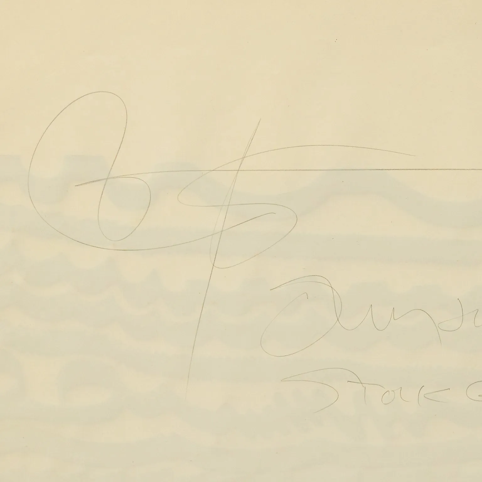 HAROLD TOWN "OCEAN #3" DRAWING, 1979