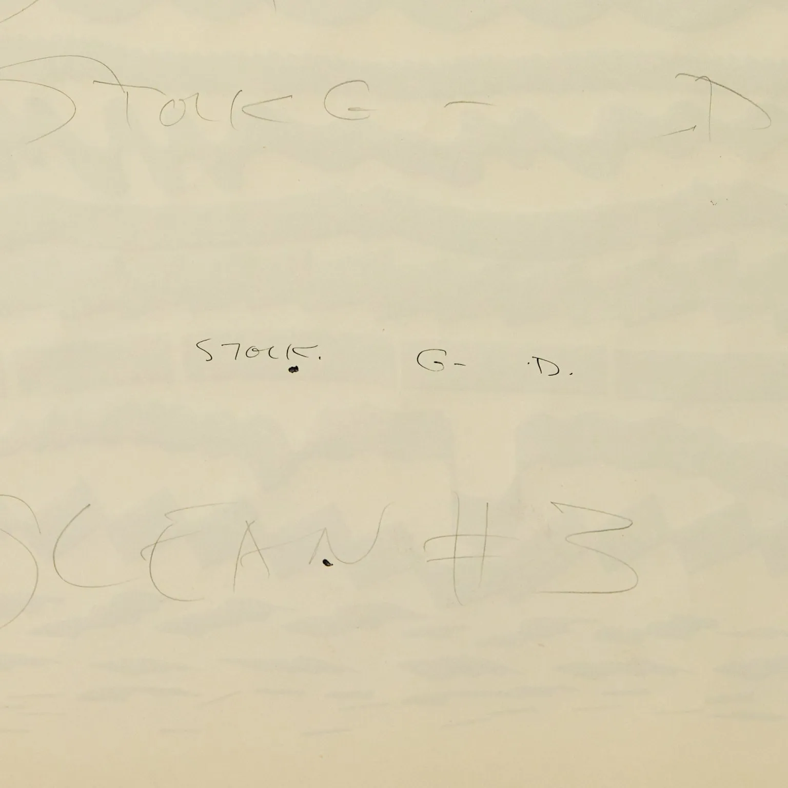 HAROLD TOWN "OCEAN #3" DRAWING, 1979