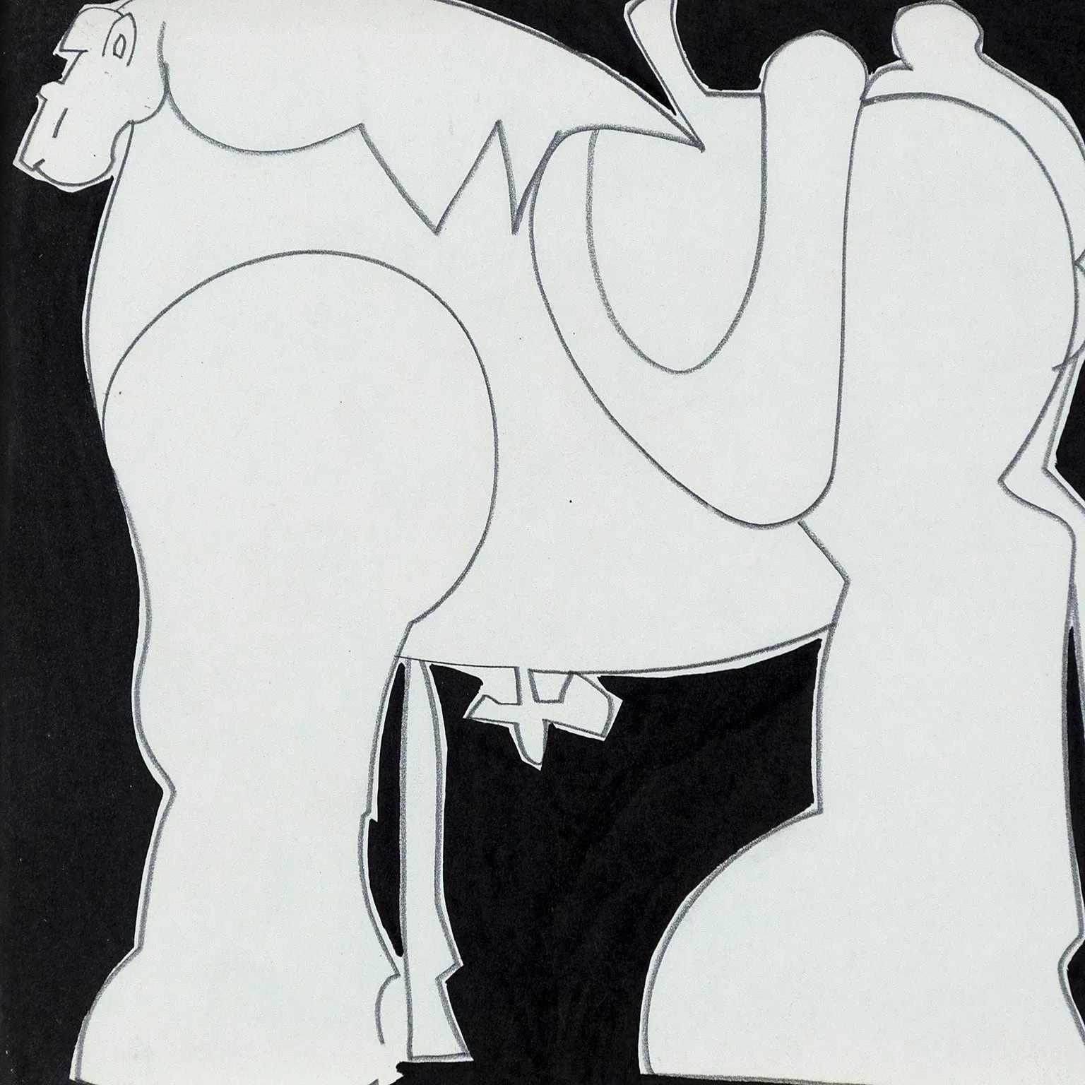 HAROLD TOWN "TOY HORSE ARABIAN BROTHERS" 1977