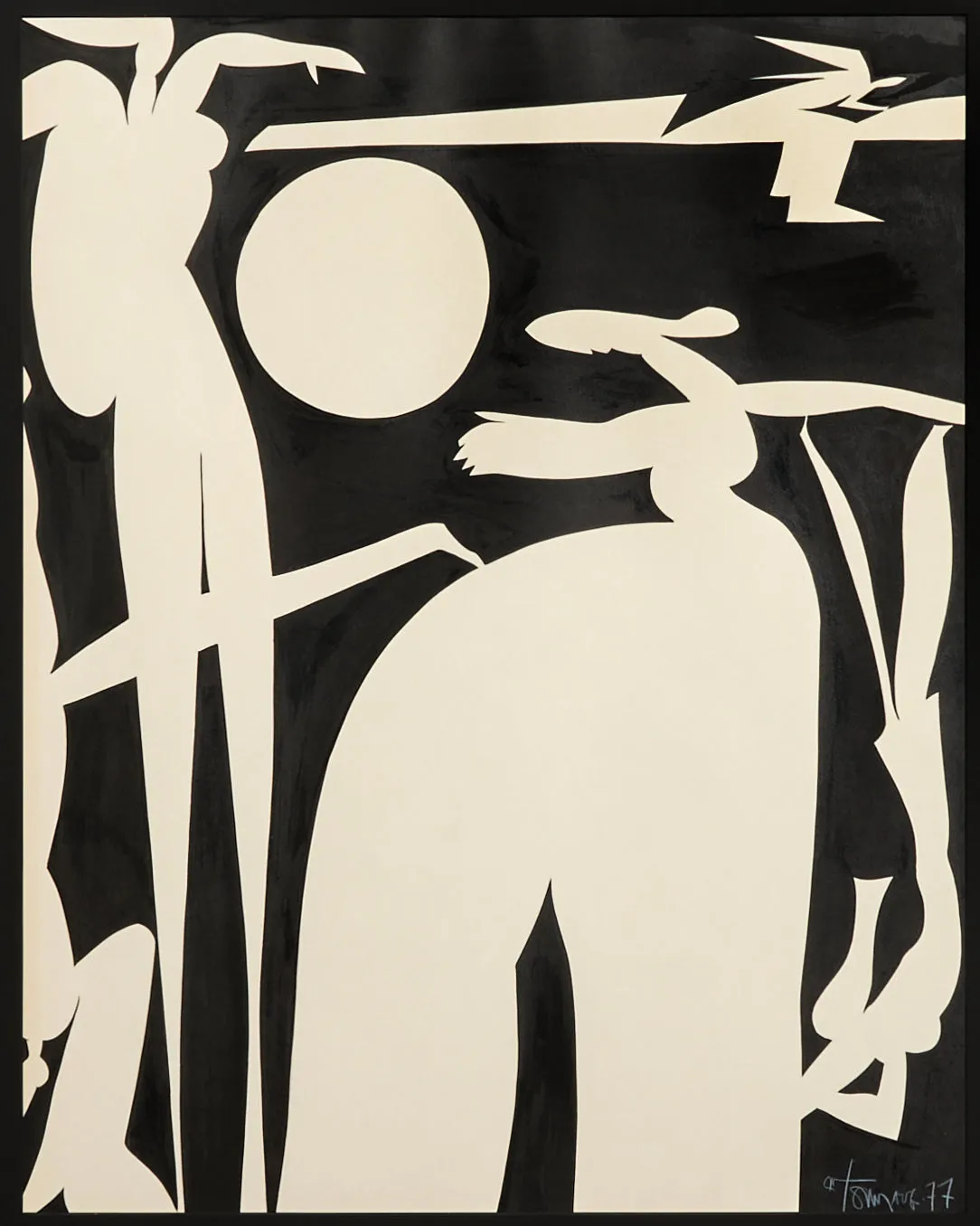 HAROLD TOWN "VALE VARIATIONS #193" INK DRAWING, 1977