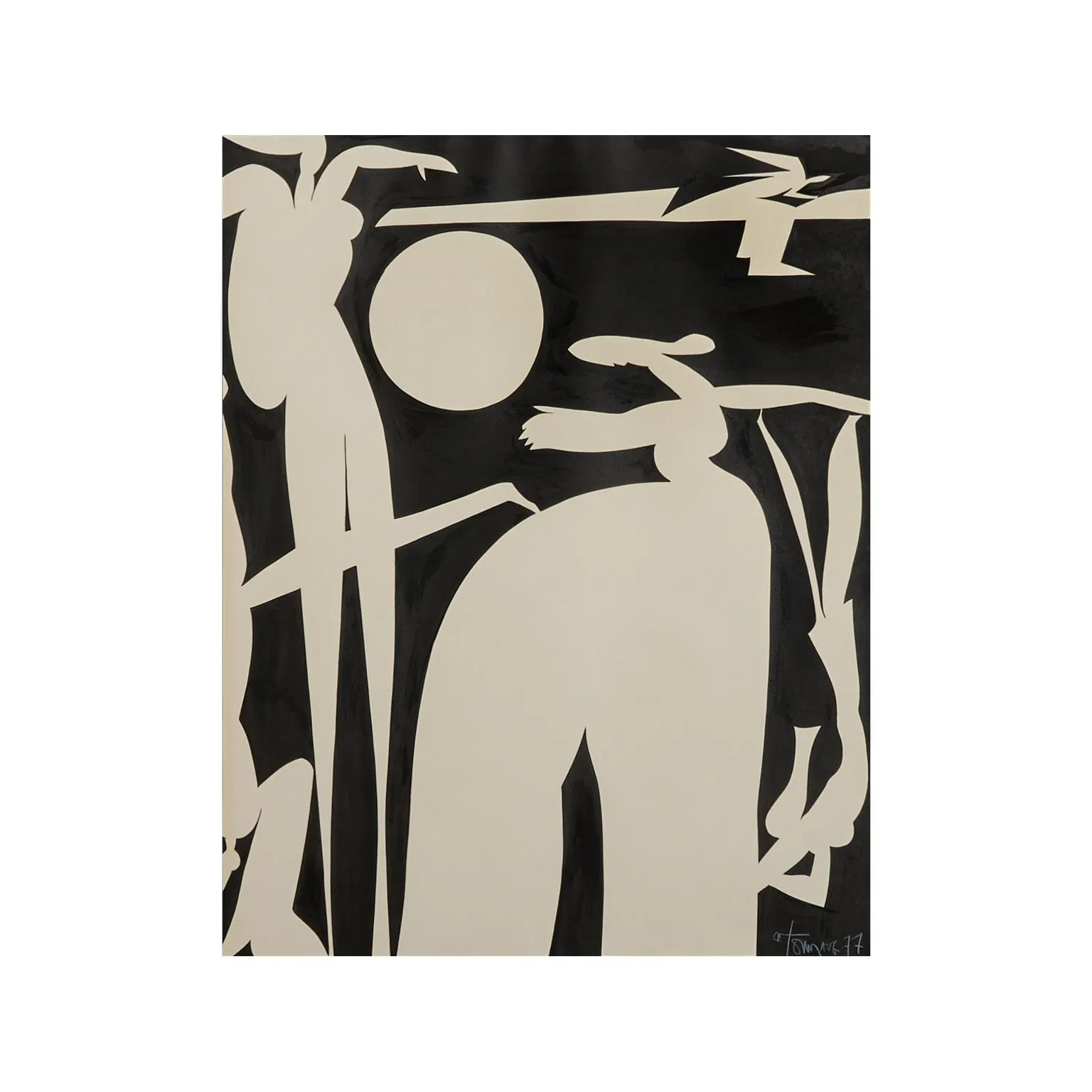 HAROLD TOWN "VALE VARIATIONS #193" INK DRAWING, 1977
