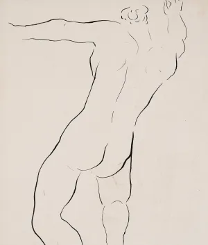 HAROLD TOWN "WARRIOR" INK DRAWING, 1947